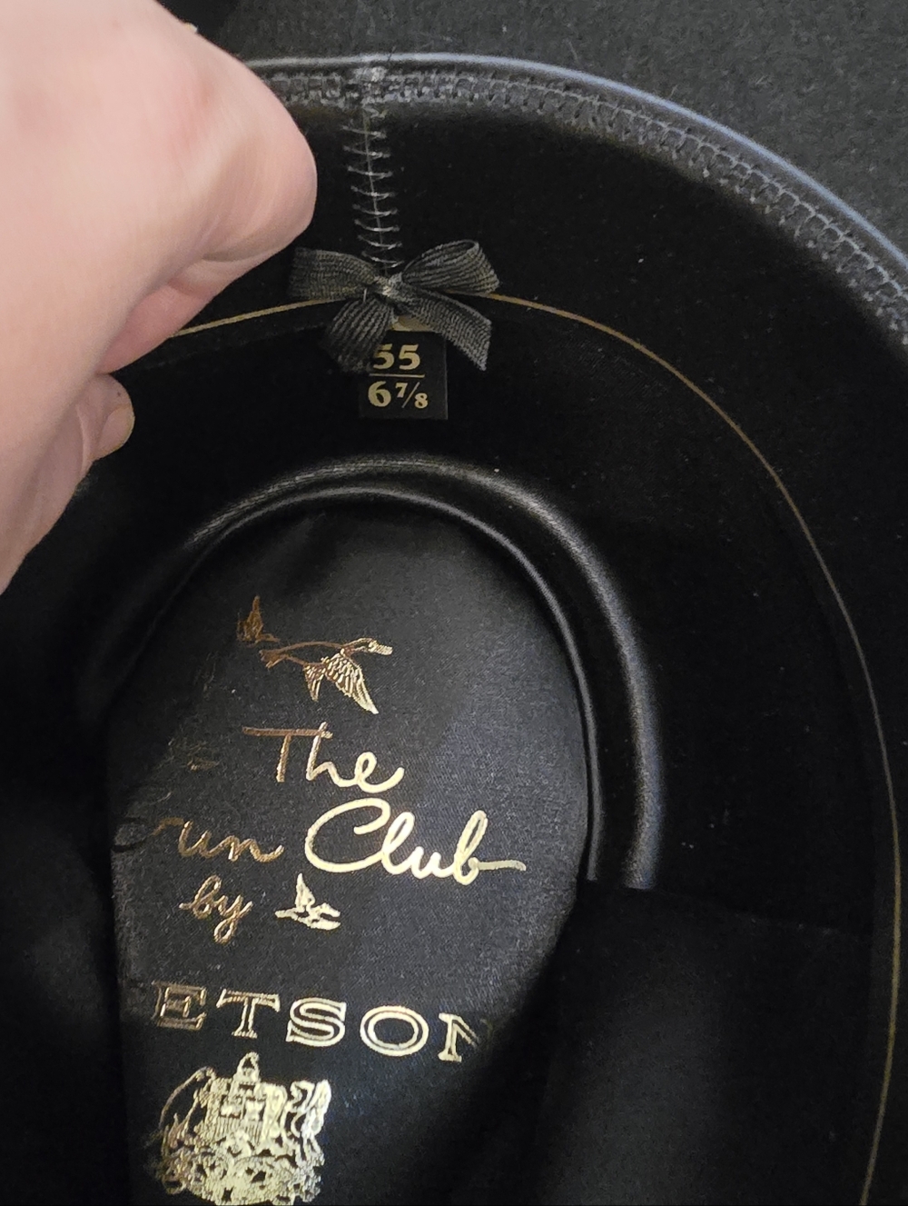 STETSON THE GUN CLUB 5x Black Felt Cowboy Hat Cowgirl Hat 6 7/8 Western Dune - Picture 4 of 6